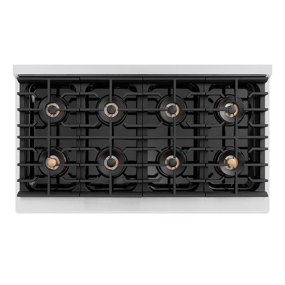 ZLINE 48 in. 6.7 cu. ft. Paramount Dual Fuel Range with 8 Burner DuoPro? Cooktop and Dual Ovens in Stainless Steel (PSDR48)