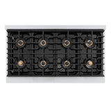 ZLINE 48 in. 6.7 cu. ft. Paramount Dual Fuel Range with 8 Burner DuoPro? Cooktop and Dual Ovens in Stainless Steel (PSDR48)