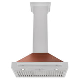 ZLINE 30 in. Convertible Fingerprint Resistant DuraSnow' Stainless Steel Range Hood with Copper Shell and Stainless Steel Handle (KB4SNX-C-30)
