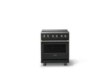 30"W. Electric Range (Finish: Antique Bronze, Trim: Brushed Brass)
