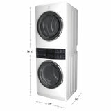 Laundry Tower Single Unit Front Load 4.5 Cu. Ft. Washer & 8 Cu. Ft. Electric Dryer