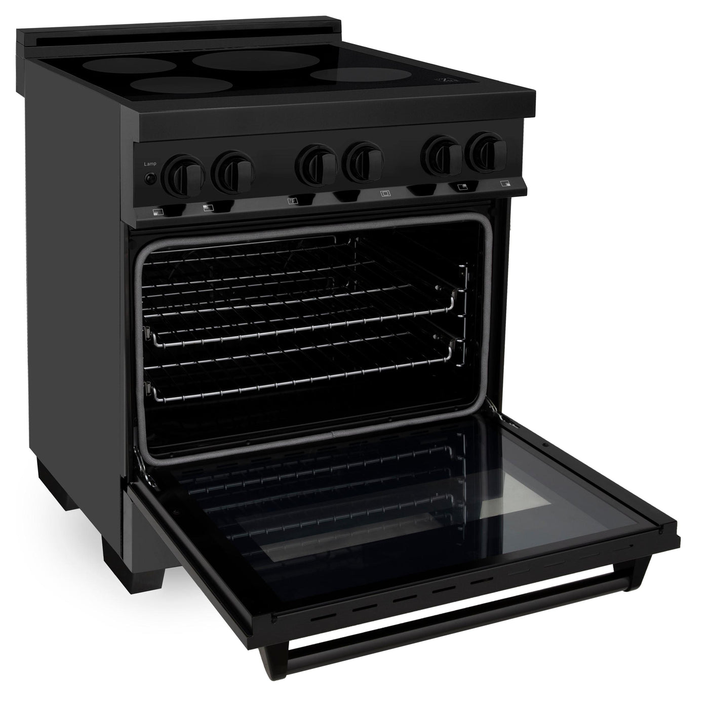 ZLINE Induction Range with a 4 Element Stove and Electric Oven in Black Stainless Steel (RAIND-BS-30)