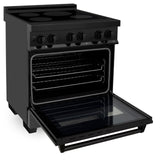 ZLINE Induction Range with a 4 Element Stove and Electric Oven in Black Stainless Steel (RAIND-BS-30)