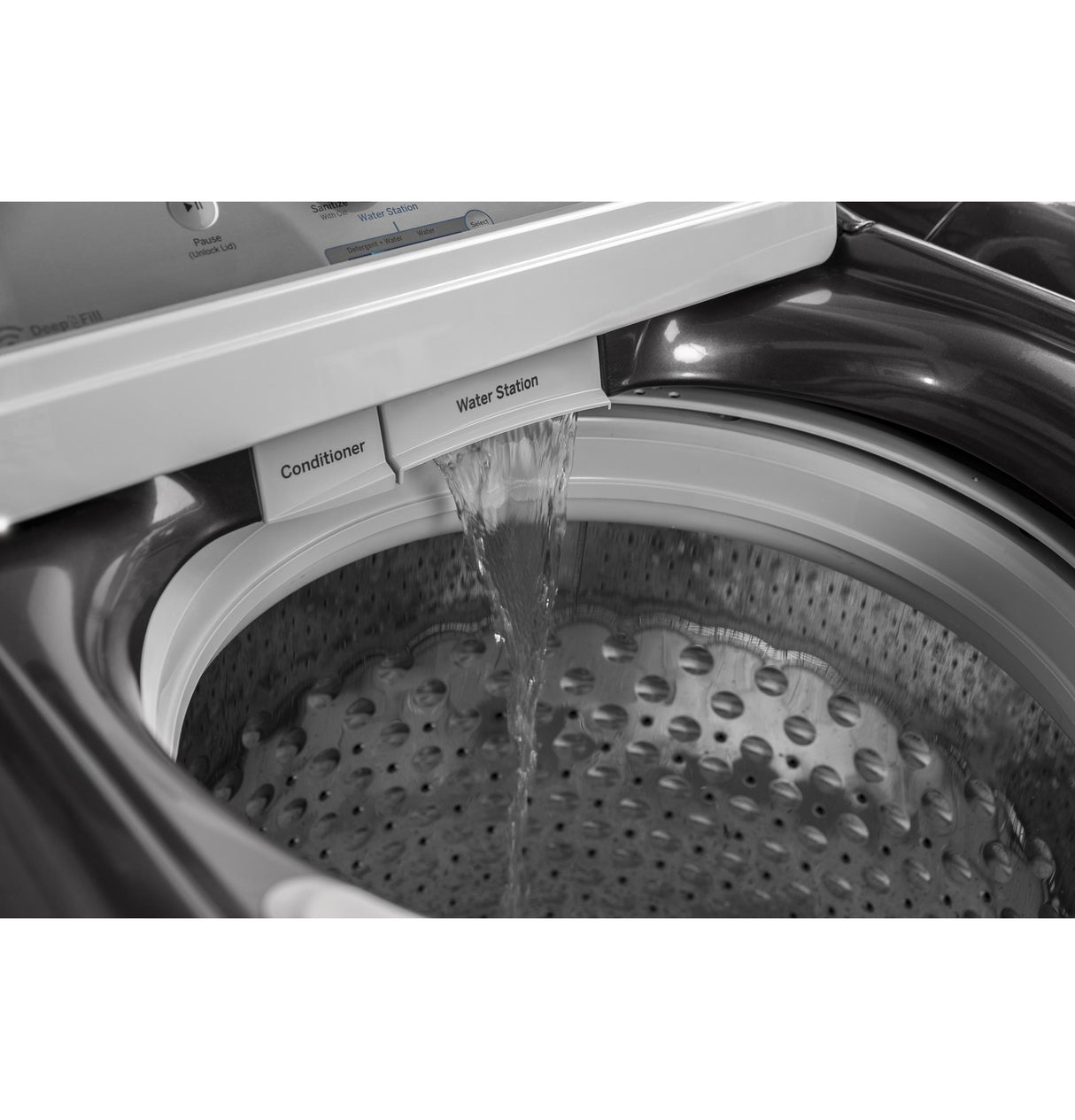 GE® 5.0 cu. ft. Capacity Smart Washer with Stainless Steel Basket