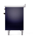 ILVE UNI486QNMPMBB Nostalgie II Noblesse 48 inch Induction Range (Solid Door, Midnight Blue, Burnished)