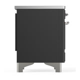 ILVE UMDIB40QNR3MGC Majestic III 40 inch Induction Range with 6 Elements, 3.82 cu. ft. Total Oven Capacity (Solid Door, Graphite Matte, Chrome)