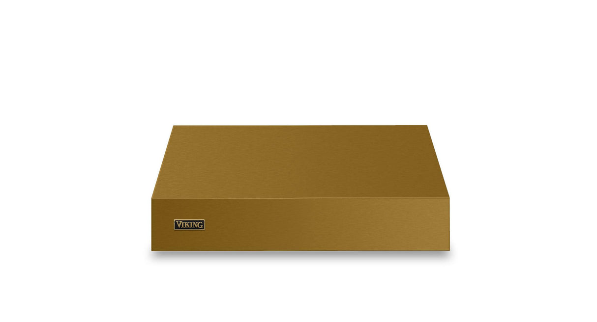 30"W. 12"H. Wall Hood + Ventilator (Finish: Golden Hour, Trim: Brushed Brass)