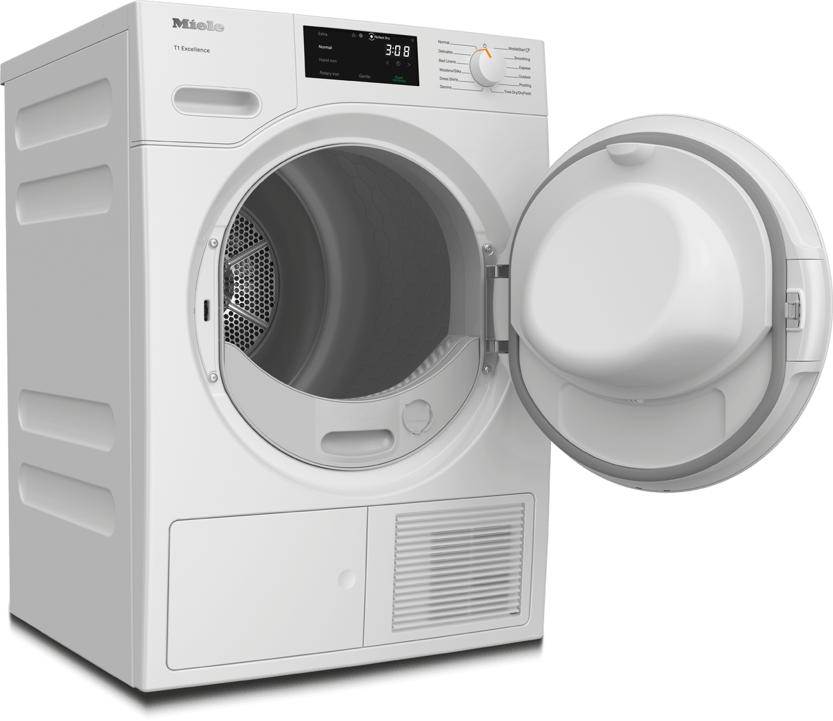 TXD160WP Lotus white - T1 Heat-Pump Dryer: 18 lb  DirectSensor  Honeycomb drum  FragranceDos  Miele@home  EcoDry