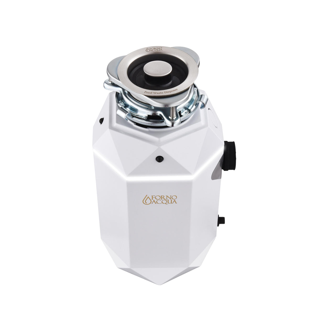 FORNO ACQUA BrightDIAMOND Moonstone 1HP Super Quiet Garbage Disposal Corded with Motion Sensor Cabinet Light & Pre-Wired Air Switch