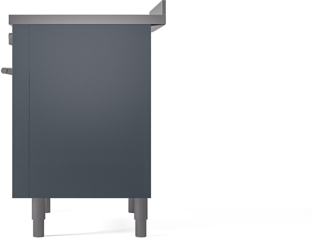Professional Plus II 36 Inch Electric Freestanding Range in Blue Grey with Trim