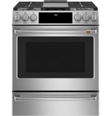 Café™ 30" Smart Slide-In, Front-Control, Dual-Fuel Range with Warming Drawer