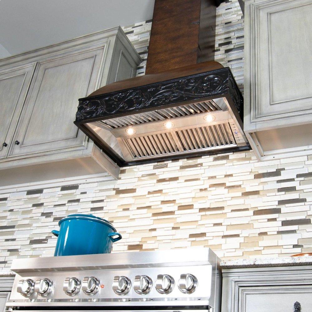 ZLINE 30 in. Wooden Wall Mount Range Hood in Antigua and Hamilton - Includes Remote Motor