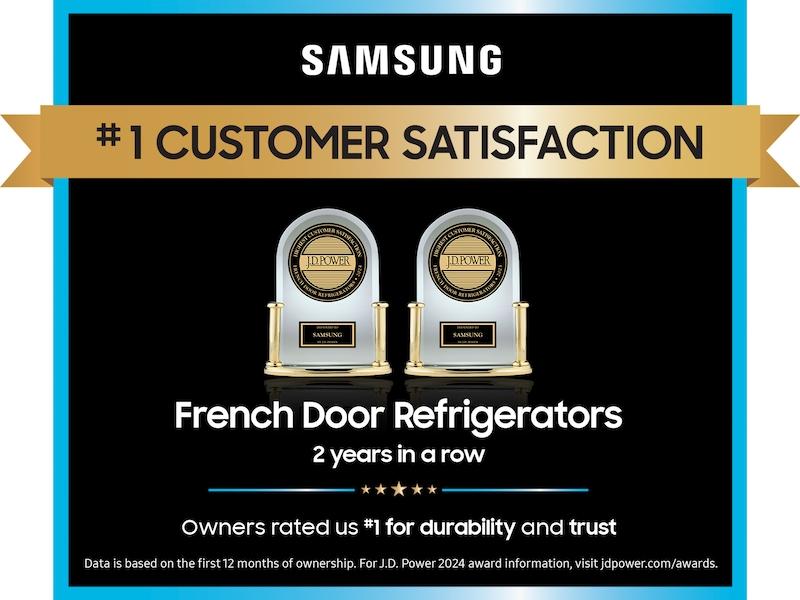 Bespoke 29 cu. ft. 4-Door French Door Refrigerator with AI Family Hub™+ & AI Vision Inside™ in Charcoal Glass and Stainless Steel