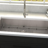 ZLINE 36 in. Meribel Undermount Single Bowl Stainless Steel Kitchen Sink with Bottom Grid (SRS-36)