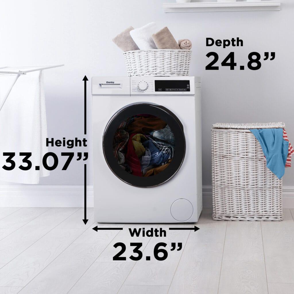 Danby 24-inch, 2.2 cu. ft. Stackable Front Load Washer with Steam in White
