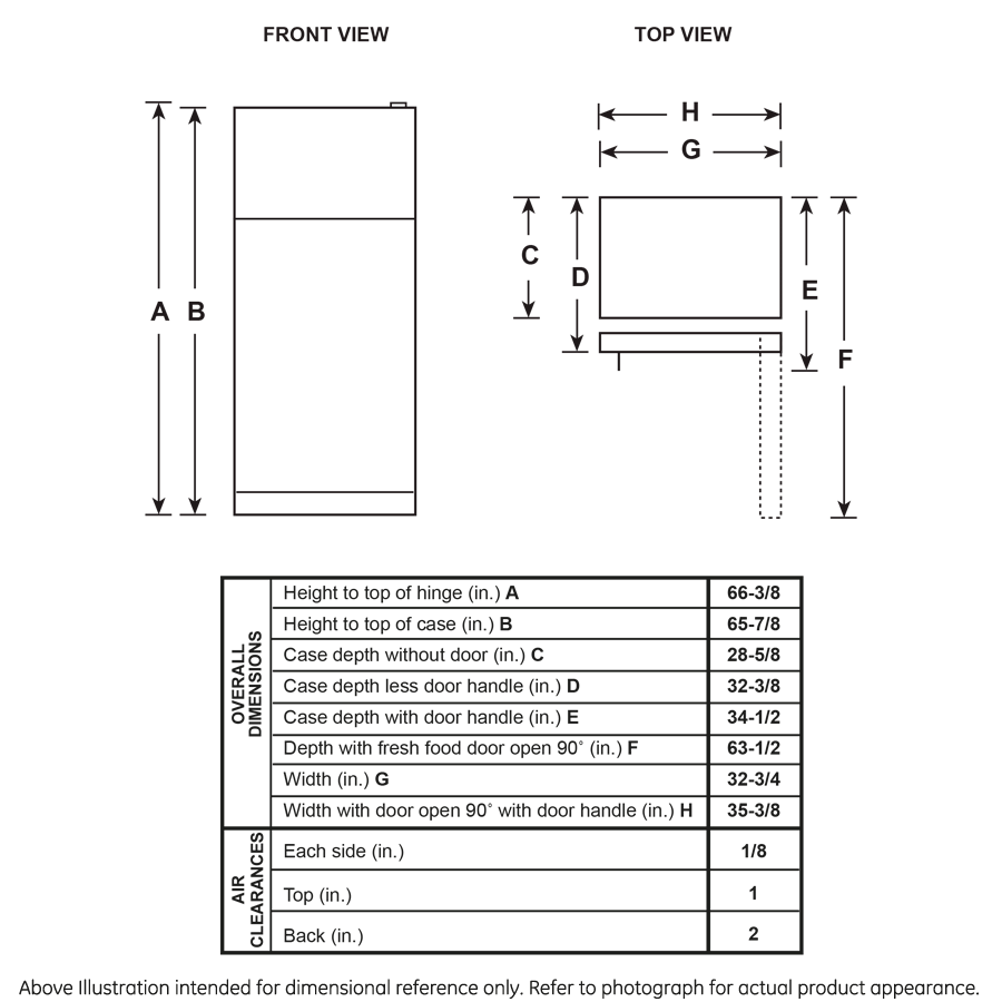 GE® ENERGY STAR® 21.9 Cu. Ft. Top-Freezer Refrigerator