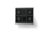 30"W. Sealed Burner Gas Range (Finish: Cast Black, Trim: Polished Chrome, Fuel: Propane)