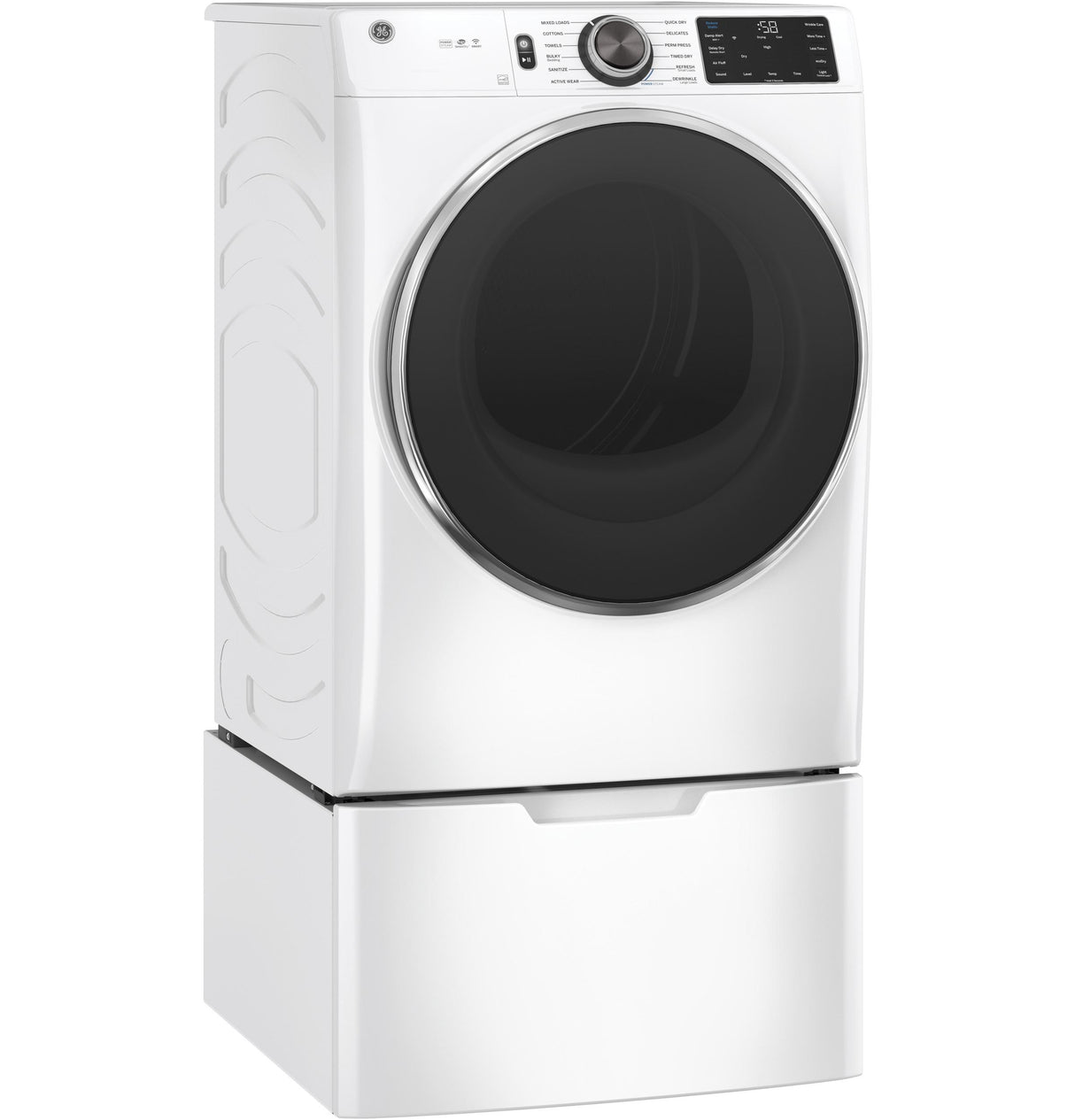 GE® ENERGY STAR® 7.8 cu. ft. Capacity Smart Front Load Gas Dryer with Steam and Sanitize Cycle