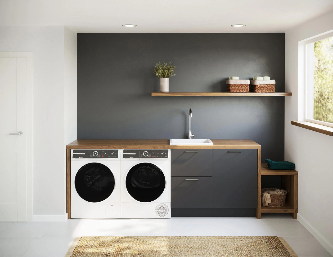 500 Series Compact Washer , White