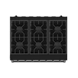 36 Inch Professional Liquid Propane Range With Precision Knob Control In Black  Gordon Ramsay Series