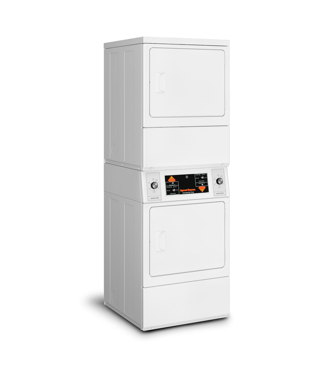 Commercial Gas Stacked Dryers with Push-to-Start Controls