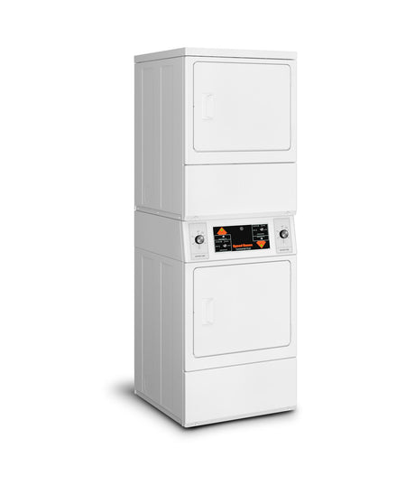 Commercial Gas Stacked Dryers with Push-to-Start Controls