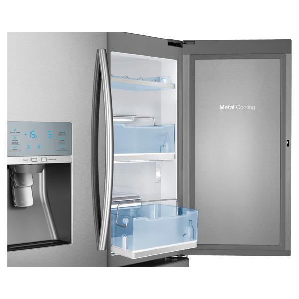 36" Wide, 30 cu. ft. Capacity 4-Door French Door Food ShowCase Refrigerator (Stainless Steel)