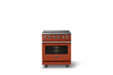30"W. Electric Range (Finish: Spiced Cider, Trim: Polished Chrome)