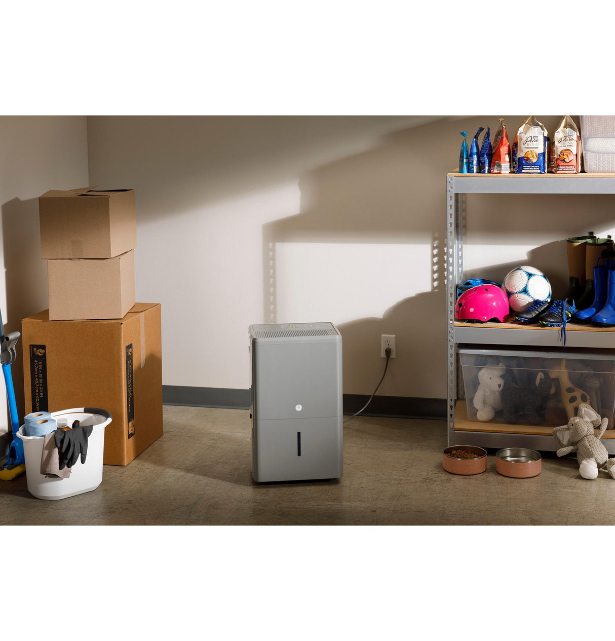 GE® ENERGY STAR® 50 Pint Portable Dehumidifier with Smart Dry for Wet Spaces