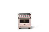 30"W. Electric Range (Finish: Blush, Trim: Polished Chrome)
