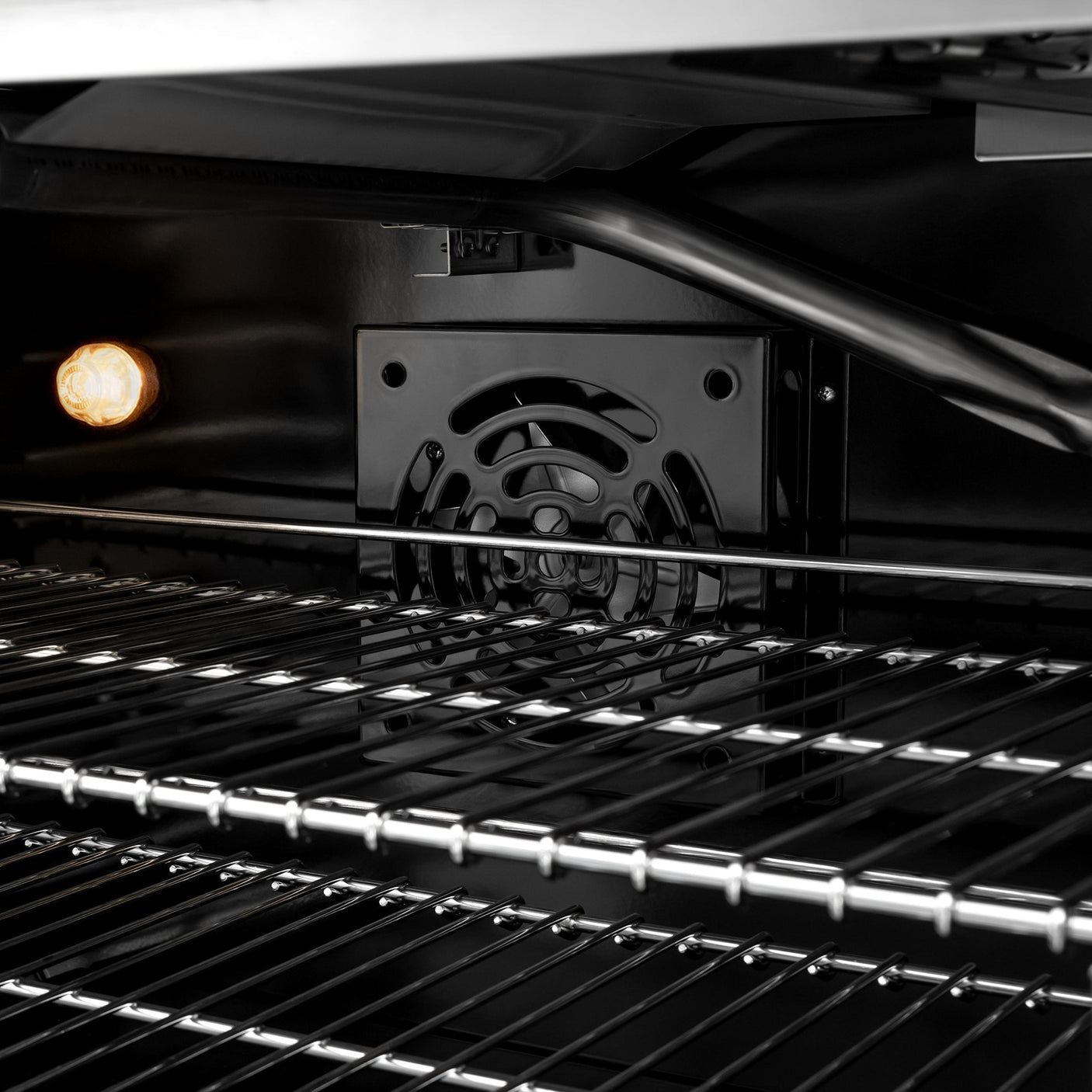 ZLINE 36 in. 5.2 cu. ft. Classic Gas Range with 6 Burner Cooktop and Convection Gas Oven in DuraSnow' Stainless Steel with Black Matte Door (CGRS-BLM-36)