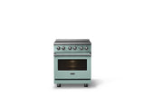 30"W. Induction Range (Finish: Splash, Trim: Polished Chrome)