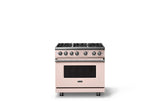 36"W. Sealed Burner Gas Range (Burner: 6b, Finish: Blush, Trim: Polished Chrome, Fuel: Natural Gas)