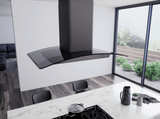 Ravenna, Island, 90cm, Blk SS, 600 CFM