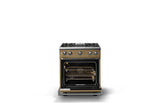 30"W. Sealed Burner Gas Range (Finish: Golden Hour, Trim: Polished Chrome, Fuel: Natural Gas)