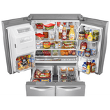 36-inch Wide Double Drawer French Door Refrigerator with Dual Cooling System - 26 cu. ft.
