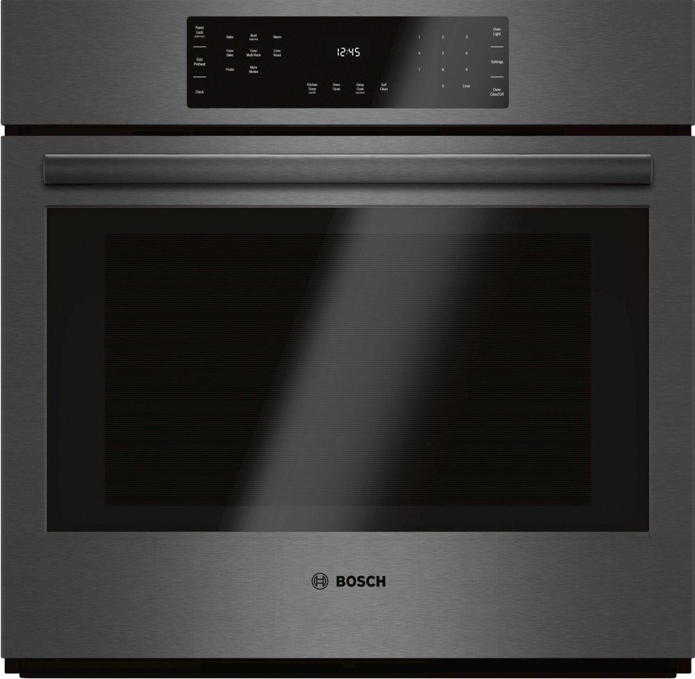 800 Series Single Wall Oven 30'' Black stainless steel HBL8442UC