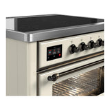 ILVE UMIB36NR3AWB Majestic III 36 inch Induction Range with 6 Elements, 3.5 cu. ft. Total Oven Capacity (Triple Glass Door, Antique White, Burnished)
