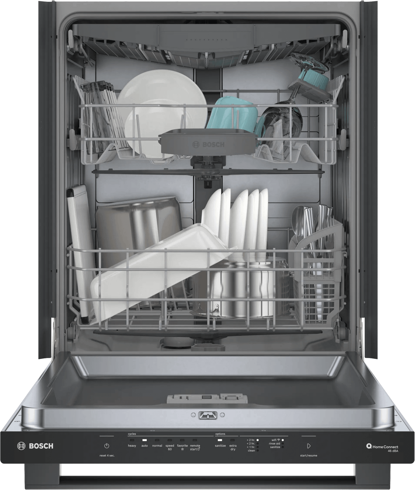 100 Premium Dishwasher 24" Black stainless steel
