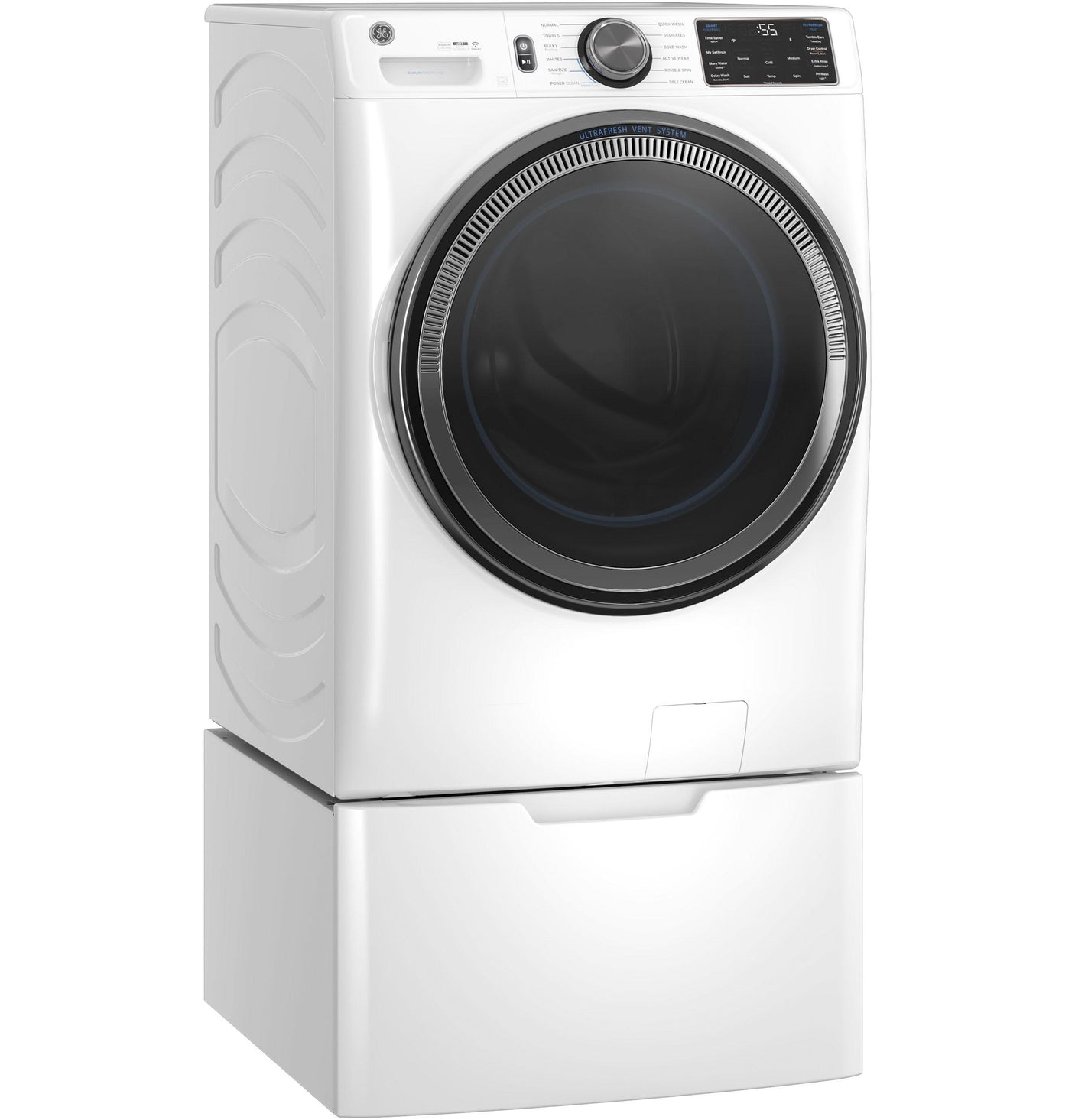 GE® ENERGY STAR® 5.0 cu. ft. Capacity Smart Front Load Steam Washer with SmartDispense™ UltraFresh Vent System with OdorBlock™ and Steam