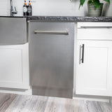 ZLINE 18" Tallac Series 3rd Rack Top Control Dishwasher with Traditional Handle, 51dBa [Color: DuraSnow Stainless Steel]