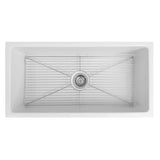 ZLINE 36" Venice Farmhouse Reversible Fireclay Sink (FRC5122) [Color: White Gloss]