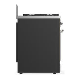 ILVE UM30QNR3MGCLP Majestic III 30 inch Dual Fuel Range with 5 Black Brass Burners, Dual Function Burner up to 25,000 BTU (Liquid Propane, Solid Door, Graphite Matte, Chrome)