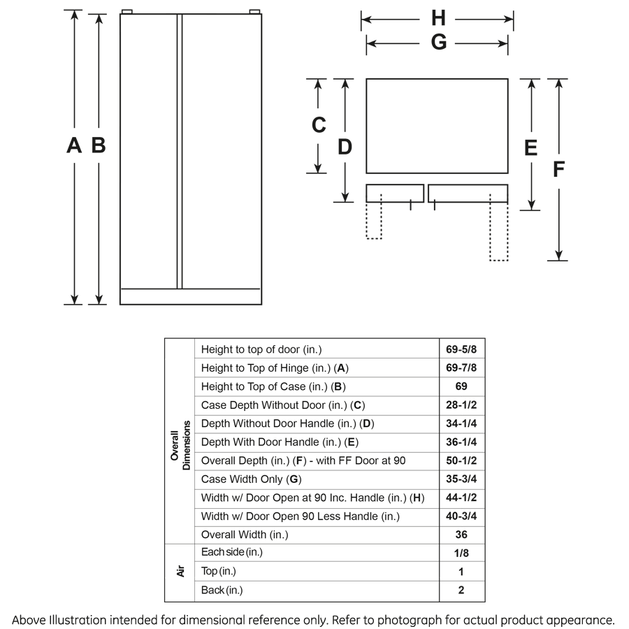 GE Profile™ Series 28.2 Cu. Ft. Side-by-Side Refrigerator