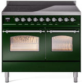 Nostalgie II 40 Inch Electric Freestanding Range in Emerald Green with Chrome Trim