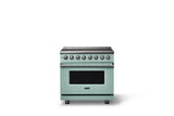 36"W. Induction Range (Finish: Splash, Trim: Polished Chrome)