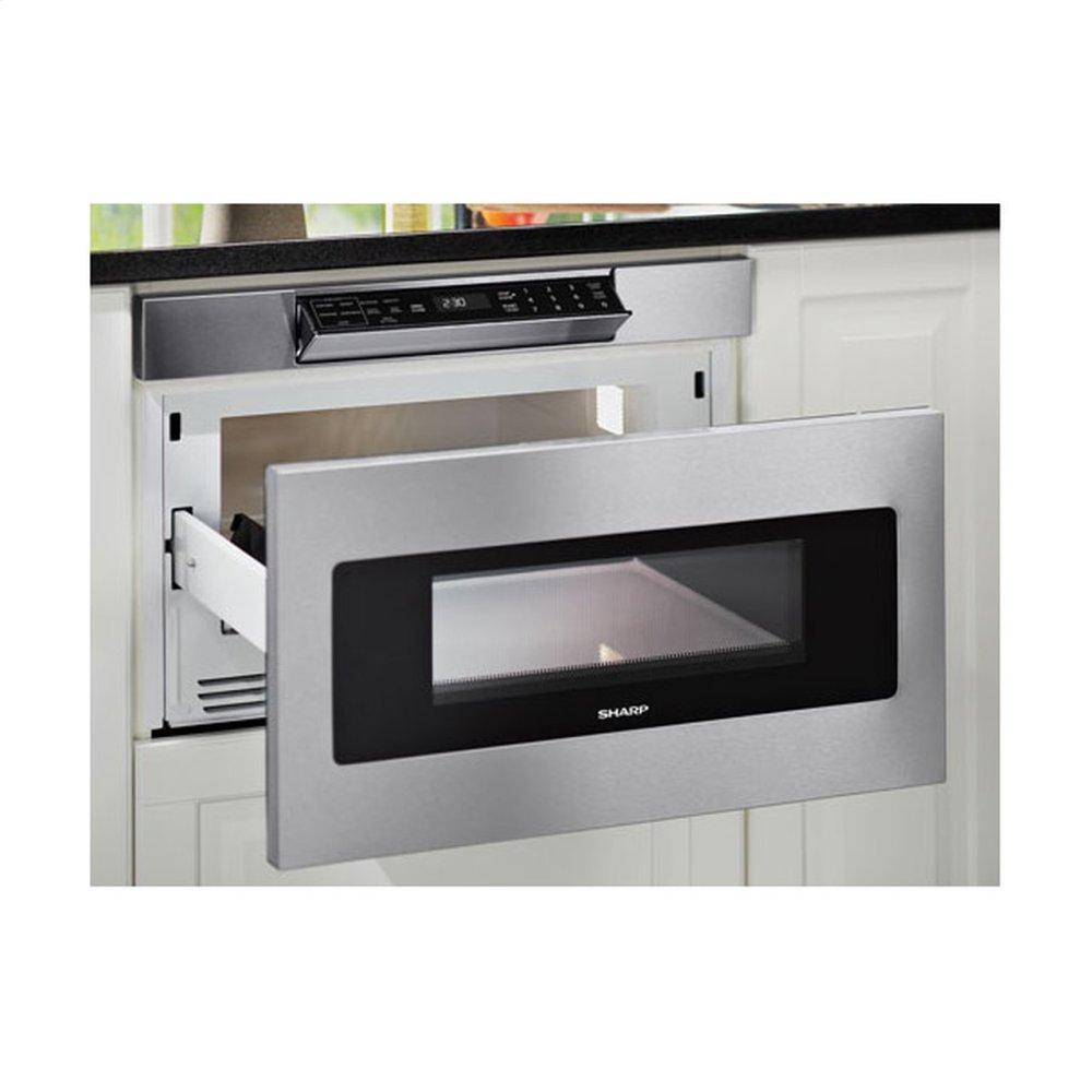 30 in. 1.2 cu. ft. 950W Sharp Stainless Steel Microwave Drawer