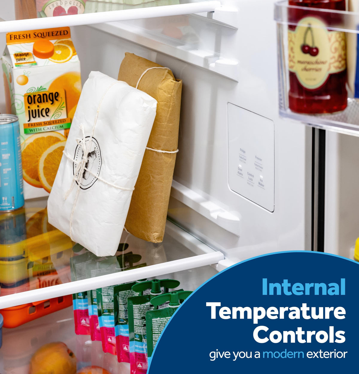 GE® 24.2 Cu. Ft. Counter-Depth Side-By-Side Refrigerator with Internal Dispenser and In-Door Icemaker