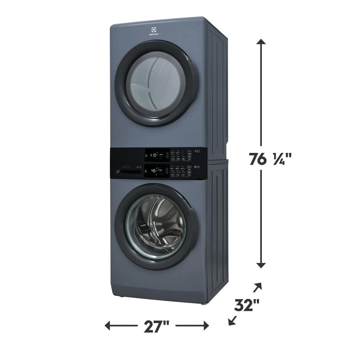 Laundry Tower Single Unit Front Load 4.4 Cu. Ft. Washer & 8 Cu. Ft. Gas Dryer