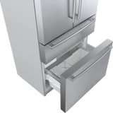 800 Series French Door Bottom Mount Refrigerator 36" Stainless steel (with anti-fingerprint)